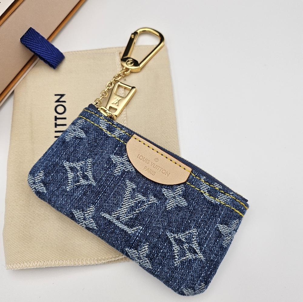 Brand new 2024 authentic Louis Vuitton denim remix key pouch - Picture 5 of 13